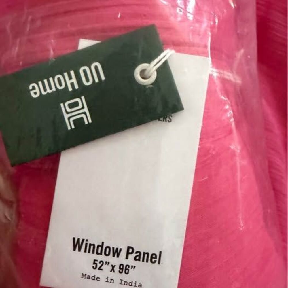 window panel x 2 pieces, hot pink 52” x 96” per piece